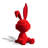 Red Rabbit Ceramic Decorative Object