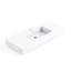 Lavabo vasque rectangulaire pour salle de bain, 48,32 pouces, surface solide, blanc mat, lisse et facile à installer