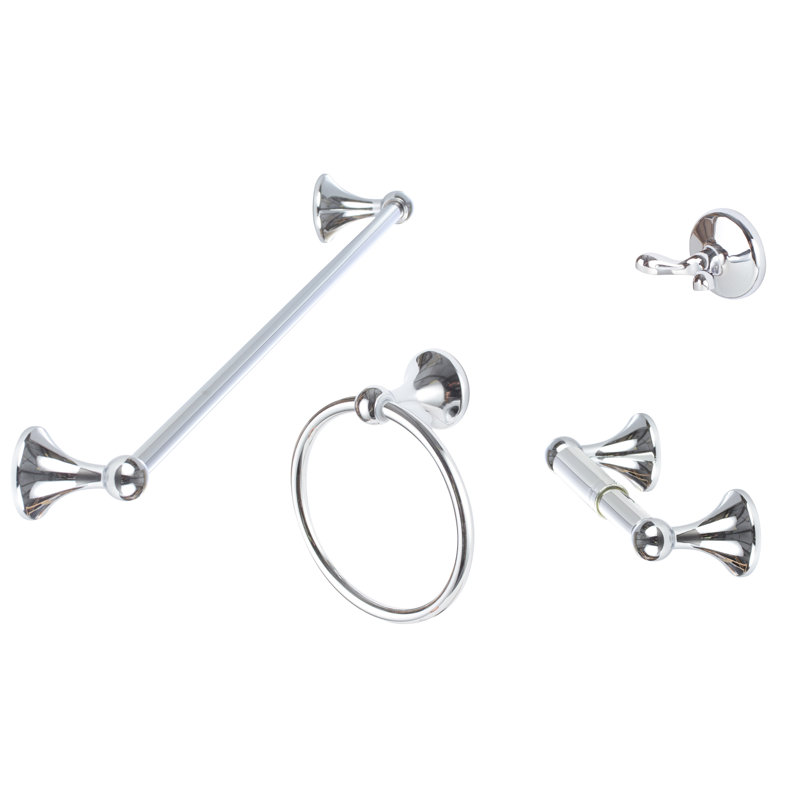 Ventura Series Bath Set, two post, Polished Chrome