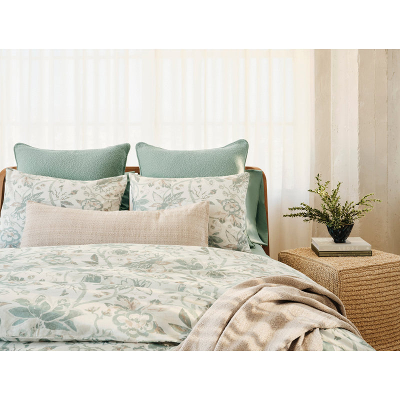 Taie décorative Sea Bloom, Naturel avec sauge, Standard