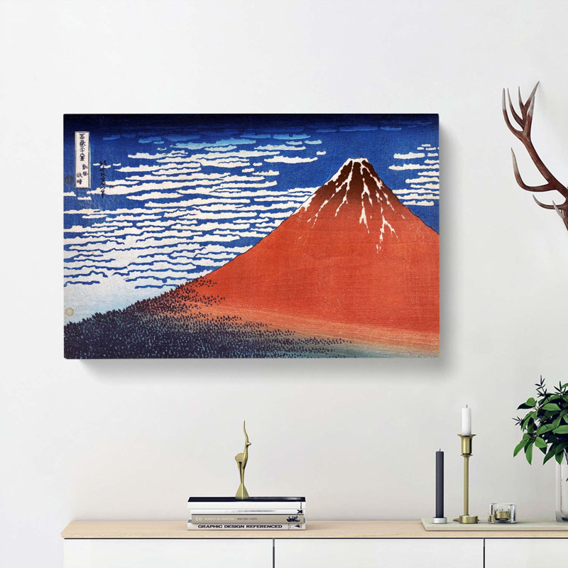 South Wind Clear Sky by Katsushika Hokusai - Wrapped Canvas, 50cm H x 76cm W x 3cm D