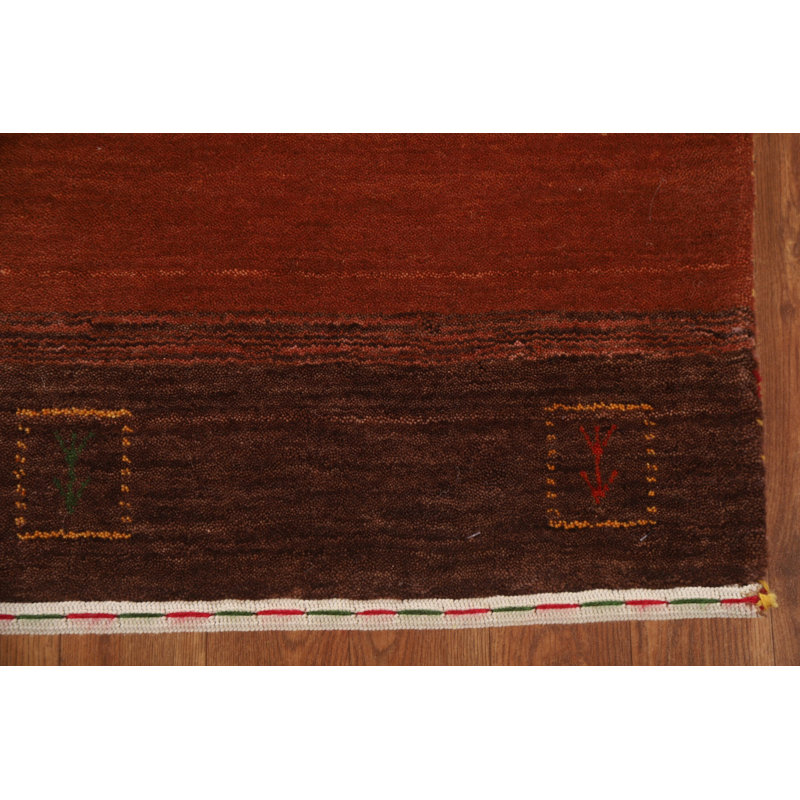 One-of-a-Kind Runner 2'9" x 6'7" New Age Runner Wool Area Rug in Blue and Red