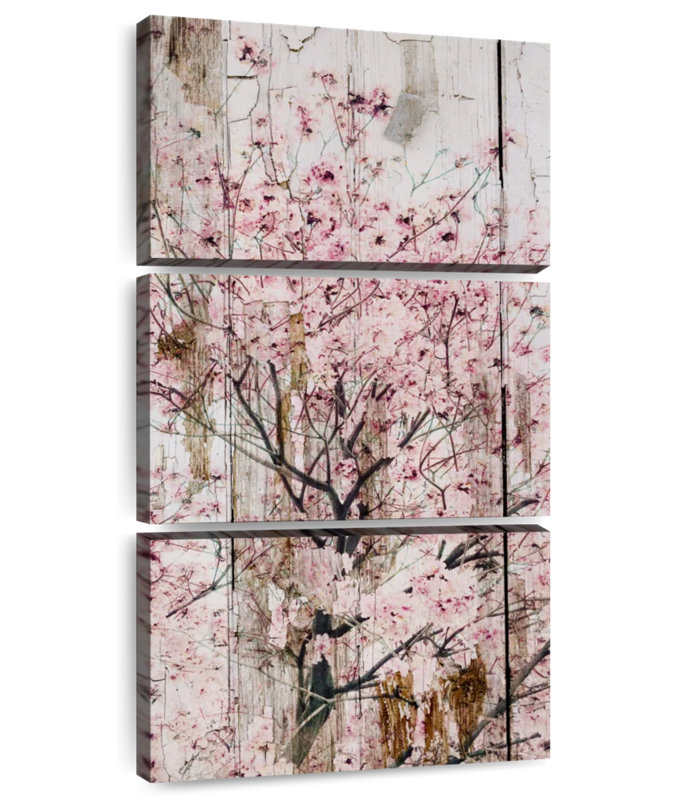 Spring Flowers Grunge, 27" H x 12" W