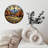 Mountain Cabin Autumn Landscape Wall Clock