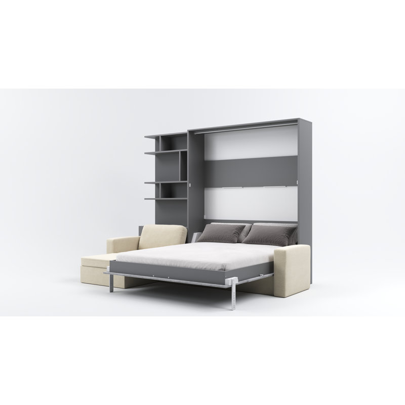 Neidelin Upholstered Bed, Slate Grey/Bronx