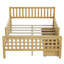 Wood Platform Bed With Guardrails On Both Sides And Two Storage Drawers-1978214232