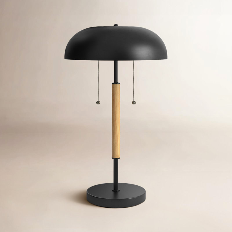 Lampe de bureau en bois massif Niles