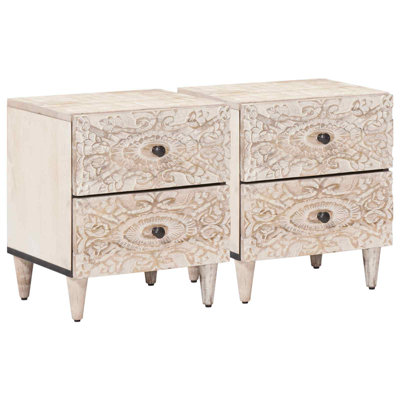 40cm W Solid Wood Bedside Table