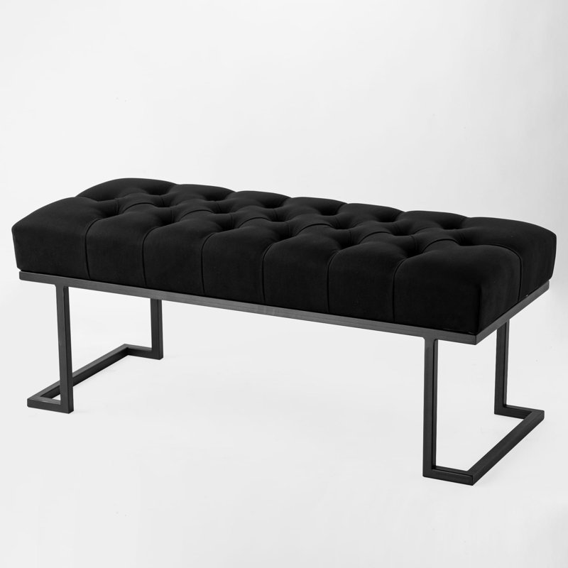 Femmine Velvet Upholstered Bench, H45 x W55 x D40cm