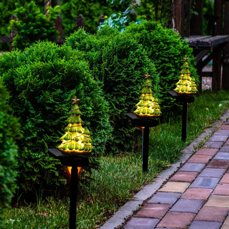 Lampe de jardin solaire en résine
