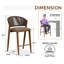Tabouret d'extérieur avec coussin Brasia-88989300-88989301