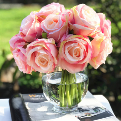 Silk Hydrangea Arrangement in Vase