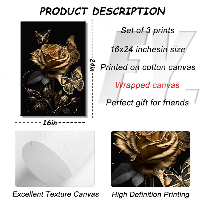 3 Piece Wrapped Canvas Print