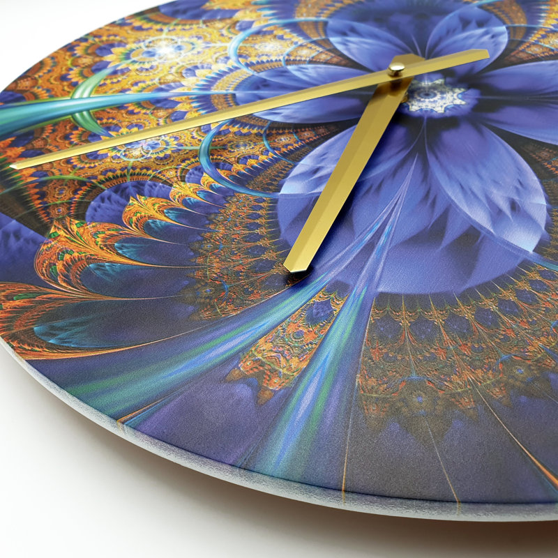 Horloge murale 15,75 po Treyson, Bleu / Jaune