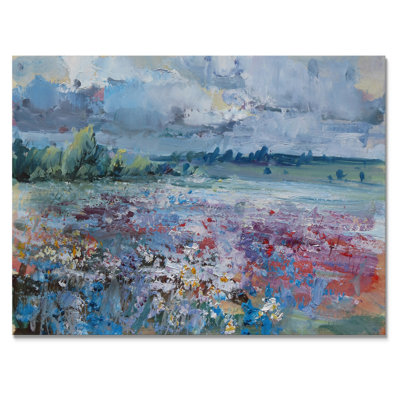«Scenery Wildflowers Blooming», peinture sur toile