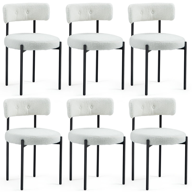 Upholstered Side Chair, Black