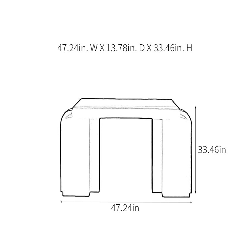 Console Modern Minimalist Art, H 33,46 po x l 62,99 po x P 15,75 po