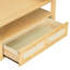 Table basse moderne, table basse avec 1 tablette de rangement, 2 plateaux de table et 1 tiroir en rotin pour le salon