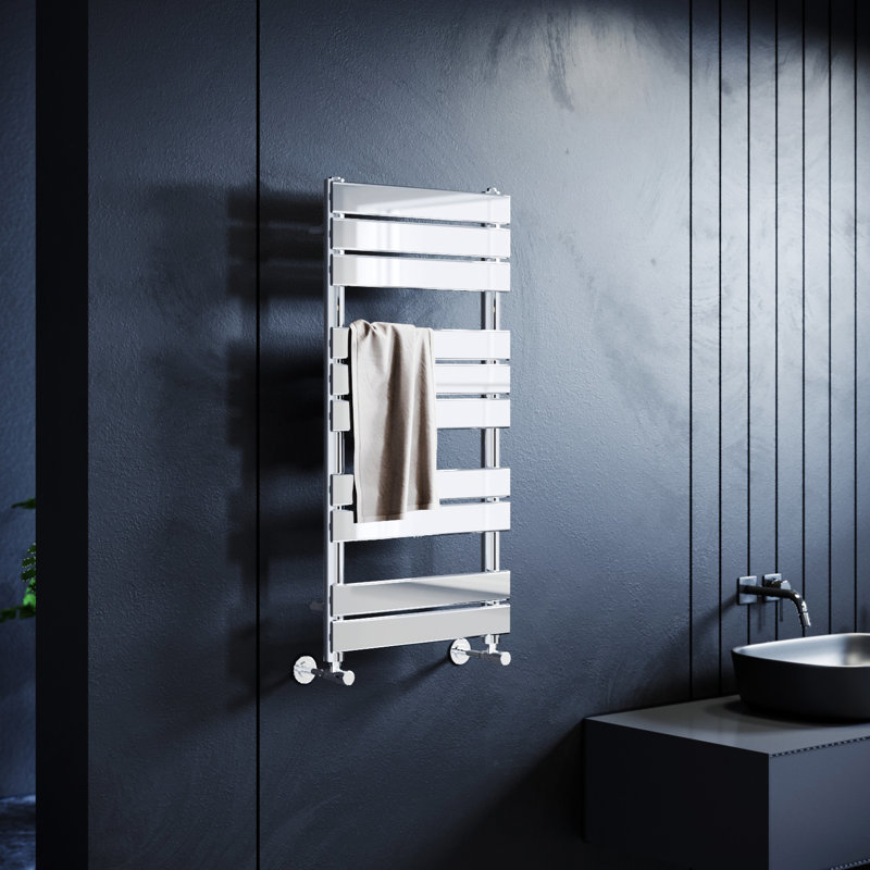 Penstemon Flat Panel Towel Rail Heated Towel Rails, 1000mm H x 500mm W x 68mm D