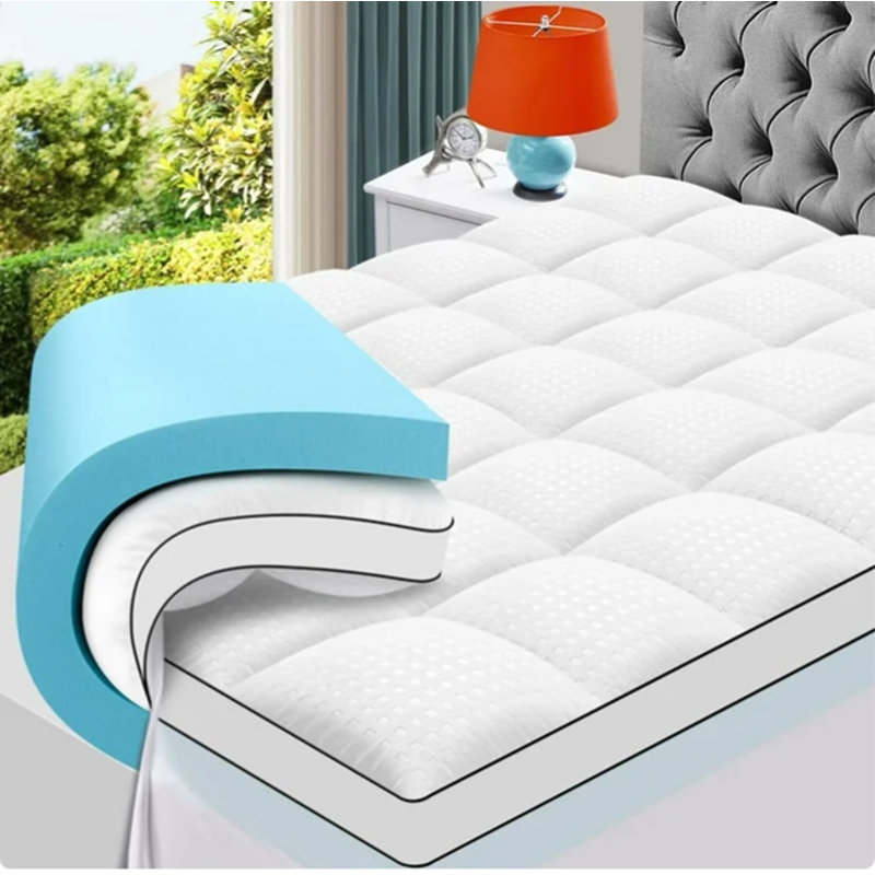 Surmatelas en mousse viscoélastique 4 po Twowell Alwyn Home, Simple