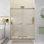 Porte de douche coulissante double sans cadre l 60 po x H 80 po