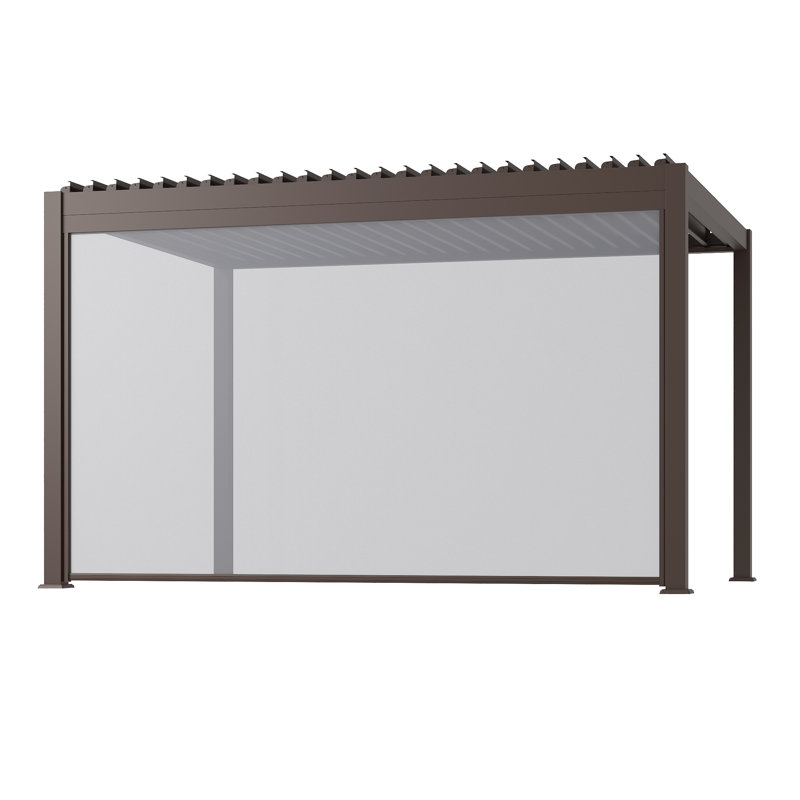 Store à enroulement réglable Pergola Accessoires compatible avec la marque Bonosuki, 13 pi, Brun