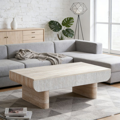 Table basse avec plateau en bois