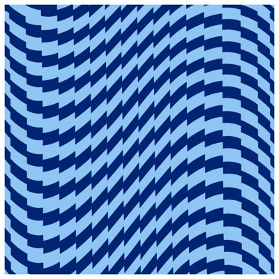 Blue Wavy Geometric Pattern Comforter