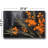 Golden Bloom On Charcoal Canvas Wall Art
