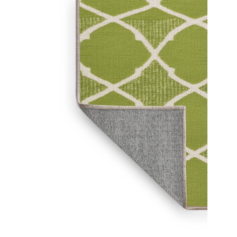 Tapis brun treillis lavable à la machine, Carré 4 pi