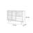 Metal Handle Glass Door Buffet Table