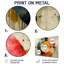 Abstrait, labyrinthe prismatique de vinyle, musique III, impression sur métal traditionnelle-871218212