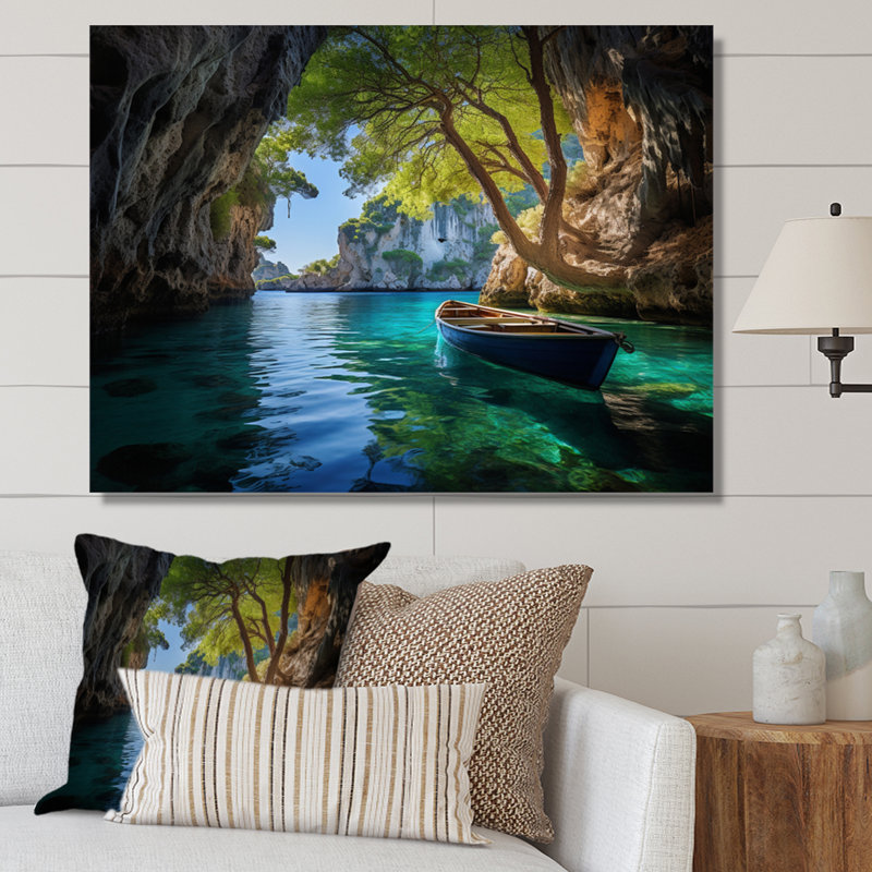Bennith " Greece Zakynthos Secrets I ", H 34 po x l 44 po, Toile tendue