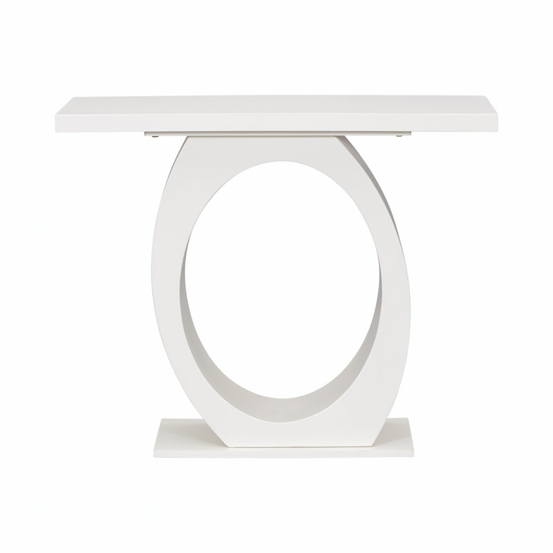 Modern 39.43" Criss-Cross Console Table, Beige
