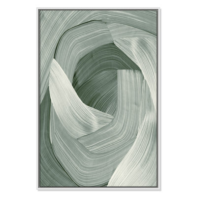 Enriched Emerald - Floater Frame Graphic Art Print on Canvas