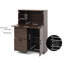 Armoire Space Space pour espaces compacts - Bureau à domicile en noyer avec option d'écriture et dortoir fonctionnel