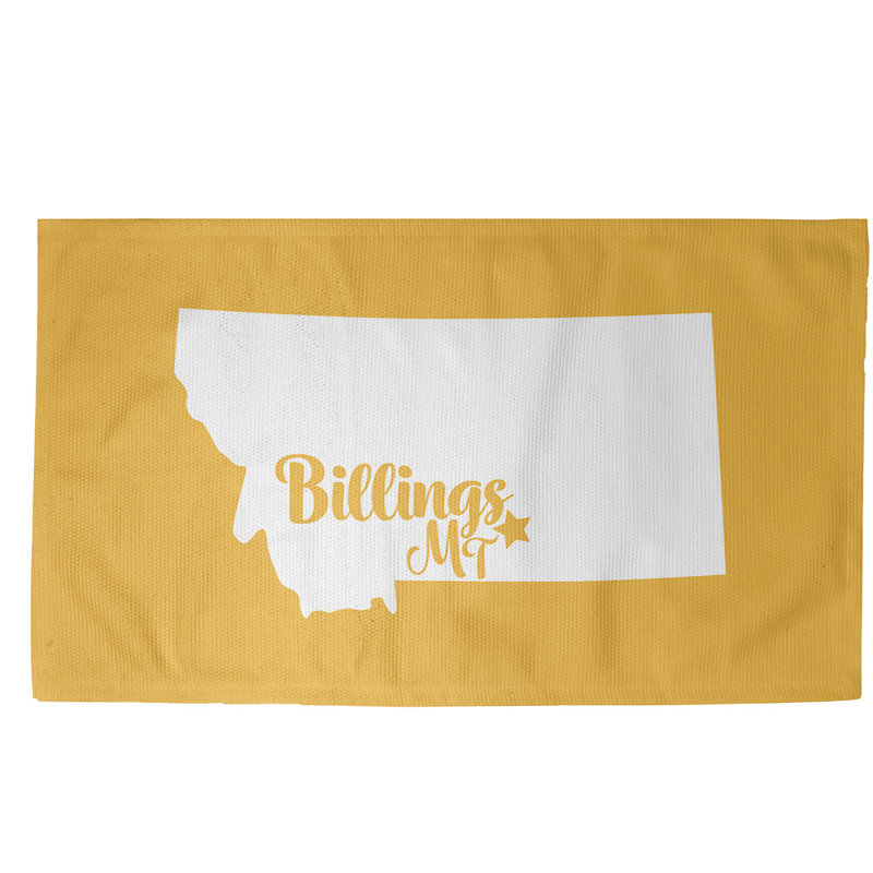 Tapis de zone jaune billings montana, Rectangle 2 pi x 3 pi