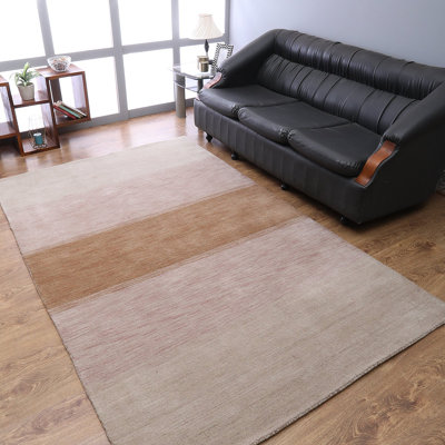 Christena Hand Knotted Loom Wool Eco-Friendly Area Rugs - Rectangle, Beige Color, Contemporary Modern Design, High Pile Thick Handmade Anti Skid Area Rugs for Living Room, Bed Room
