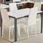 Ensemble de table de salle à manger 5 pièces pour 4 personnes, table de salle à manger rectangulaire moderne en faux marbre avec 4 chaises rembourrées en polyuréthane, table de cuisine compacte et chaises pour petits espaces