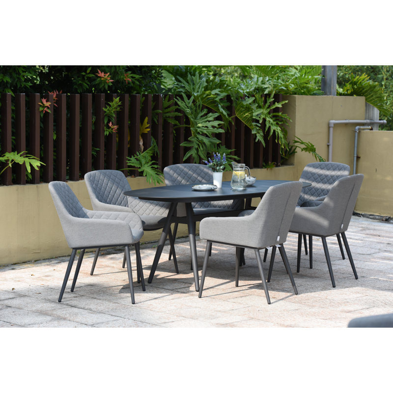 Kintzel Patio Dining Armchair, Dark Grey, Flanella
