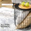 Tables basses gigognes rondes, ensemble de 2, noires, structure en panier en fil d'acier, plateaux amovibles, indispensables au salon, gain d'espace et polyvalentes. Tables d'appoint empilables avec espace pour un effet décoratif.
