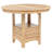 Round Dining Table with storage cabinet