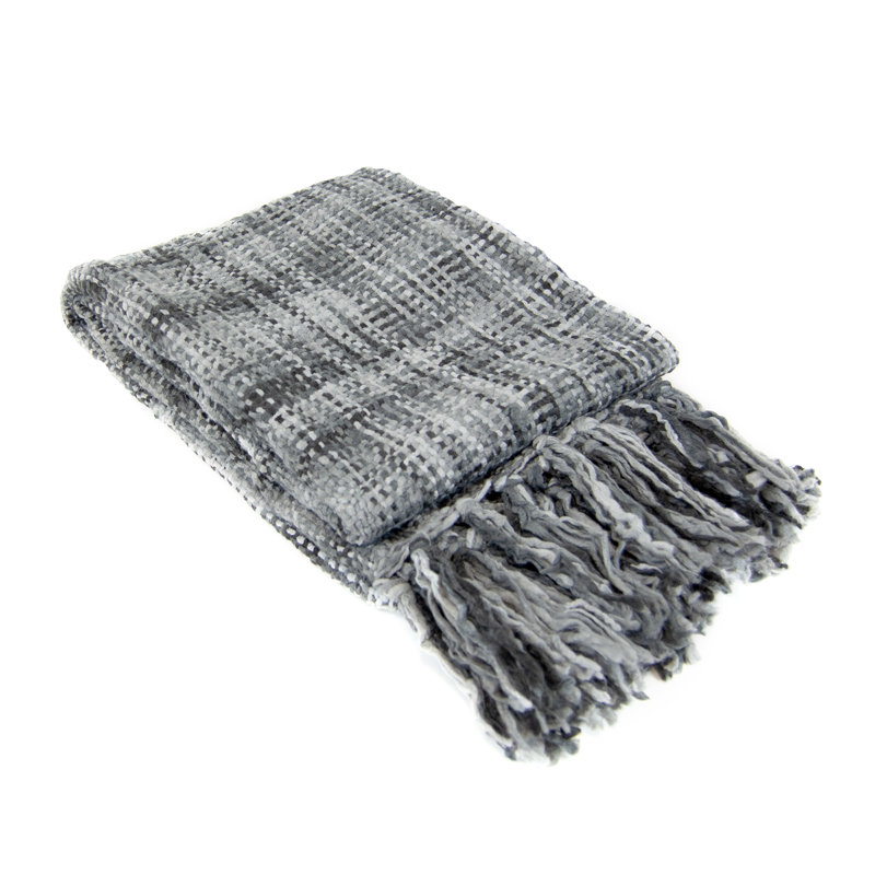 Donna Sharp Gray Heritage Woven Throw, Black/Gray