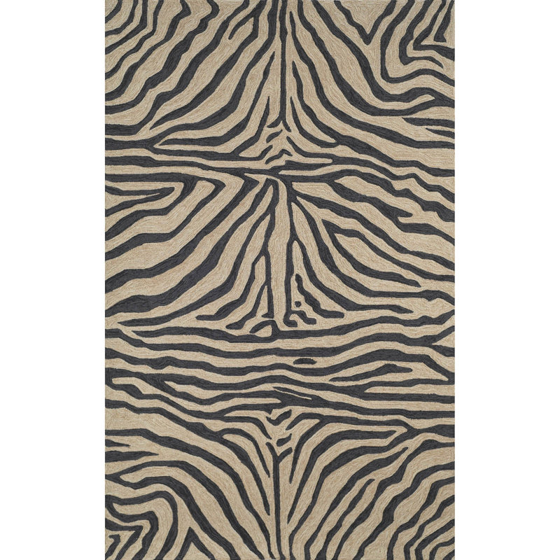 Tapis touffeté à la main Anavae, Rectangle 3 pi 6 po x 5 pi 6 po
