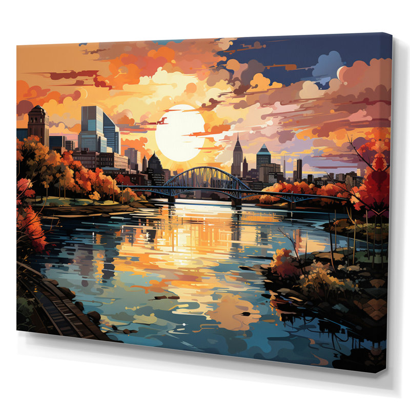 Boston Popart II - reproduction sur toile, H 12 po x l 20 po x P 1 po, Toile tendue