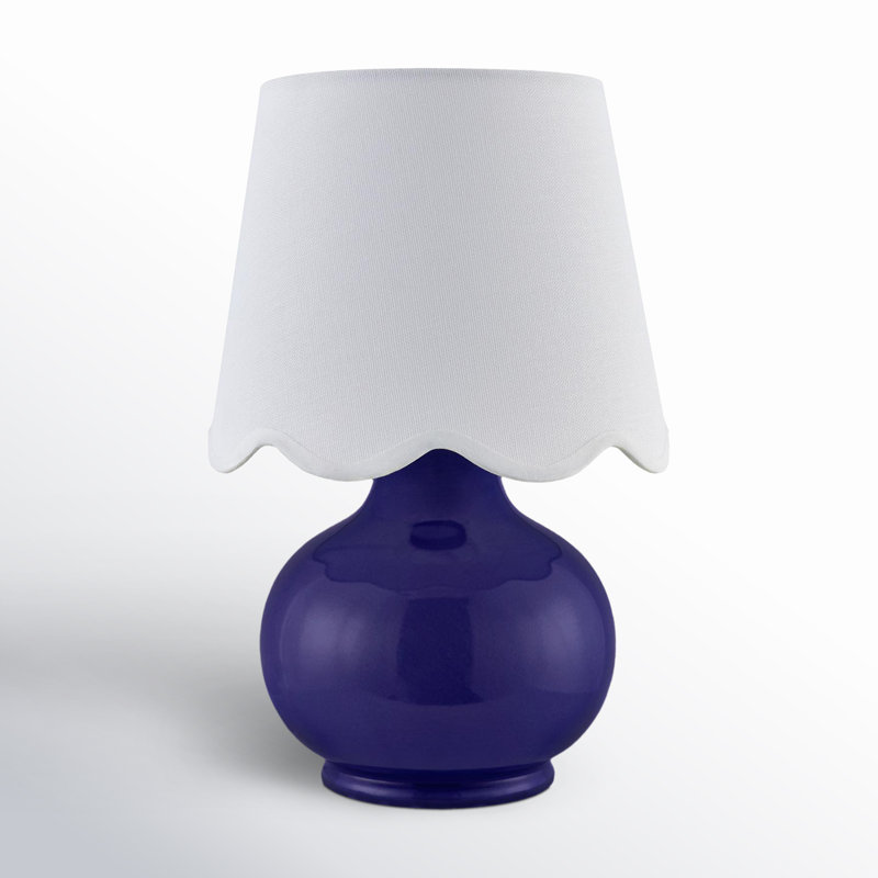 Lampe Momsen, H 13 po x l 8 po x P 8 po, Sergé blanc, Navy