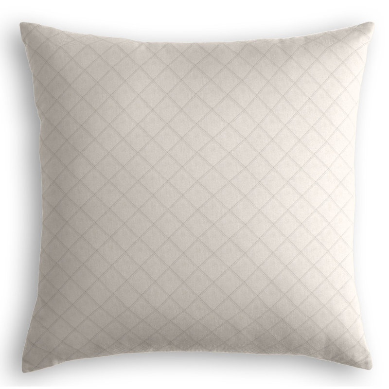 Pintucked In Square Pillow Cover & Insert, 24" x 24", Oyster
