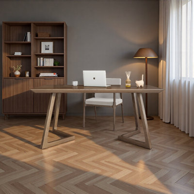 Bureau moderne en bois massif minimaliste