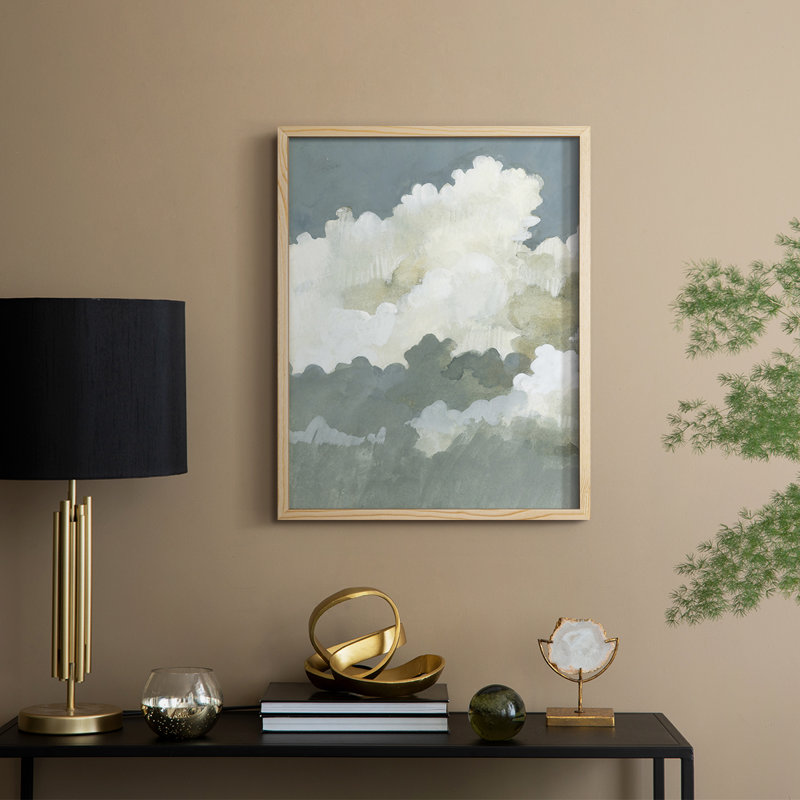 Big Clouds I Framed Print - Solid Wood, 21" H x 17" W