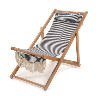 Chaise longue pliante avec coussin 